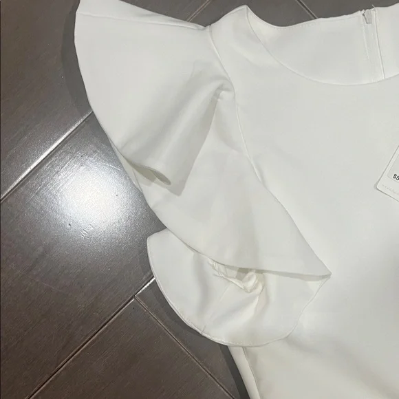 GB Girls Elegant White Ruffle Jumpsuit - Picture 6 of 11